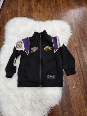 LAKERS NBA  Kids Black & Purple Full-Zip Jacket